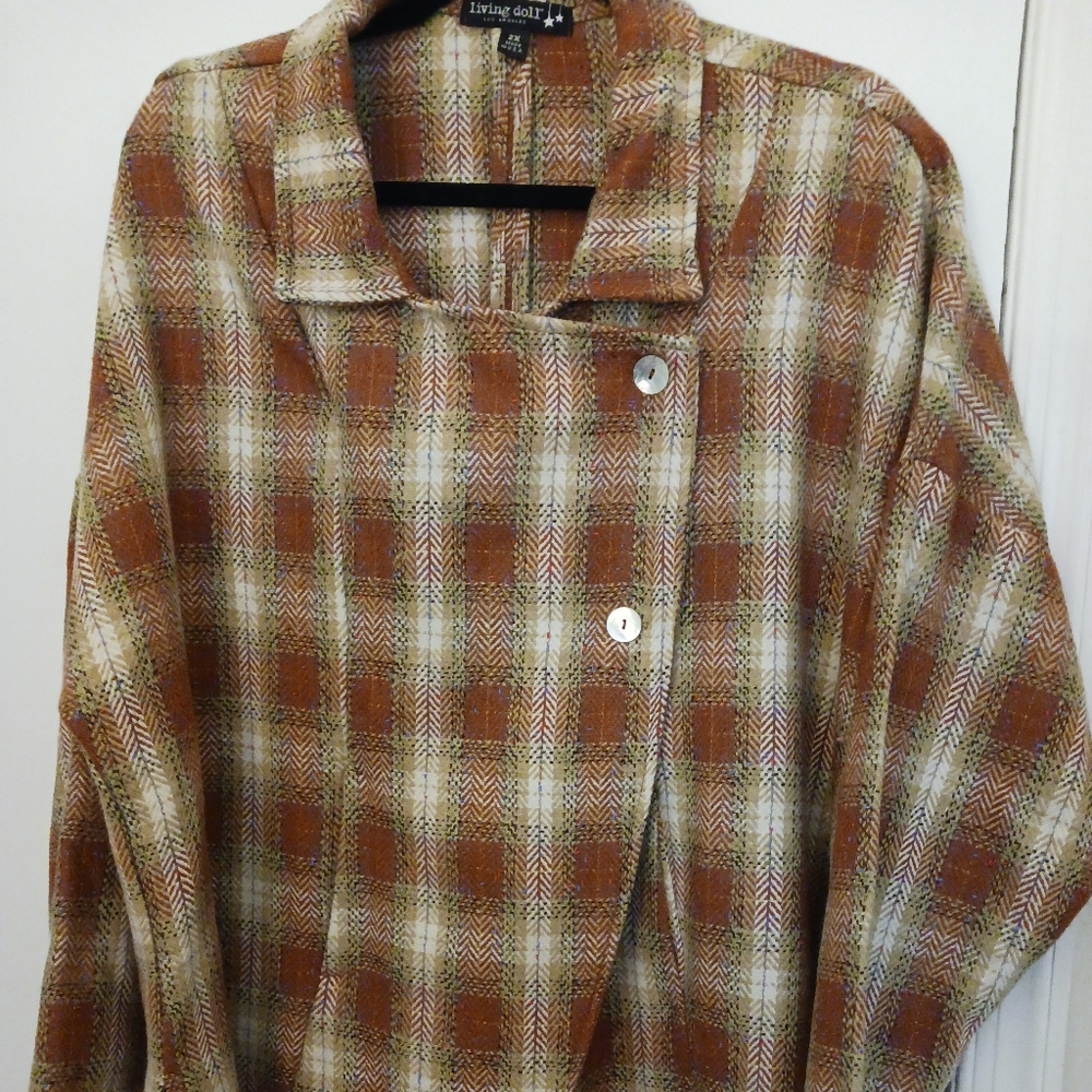 Plaid flannel jacket